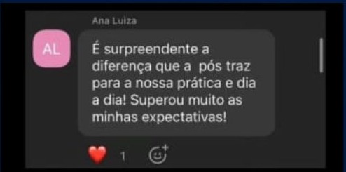 Depoimento de Ana Luiza sobre a diferença na prática clínica
